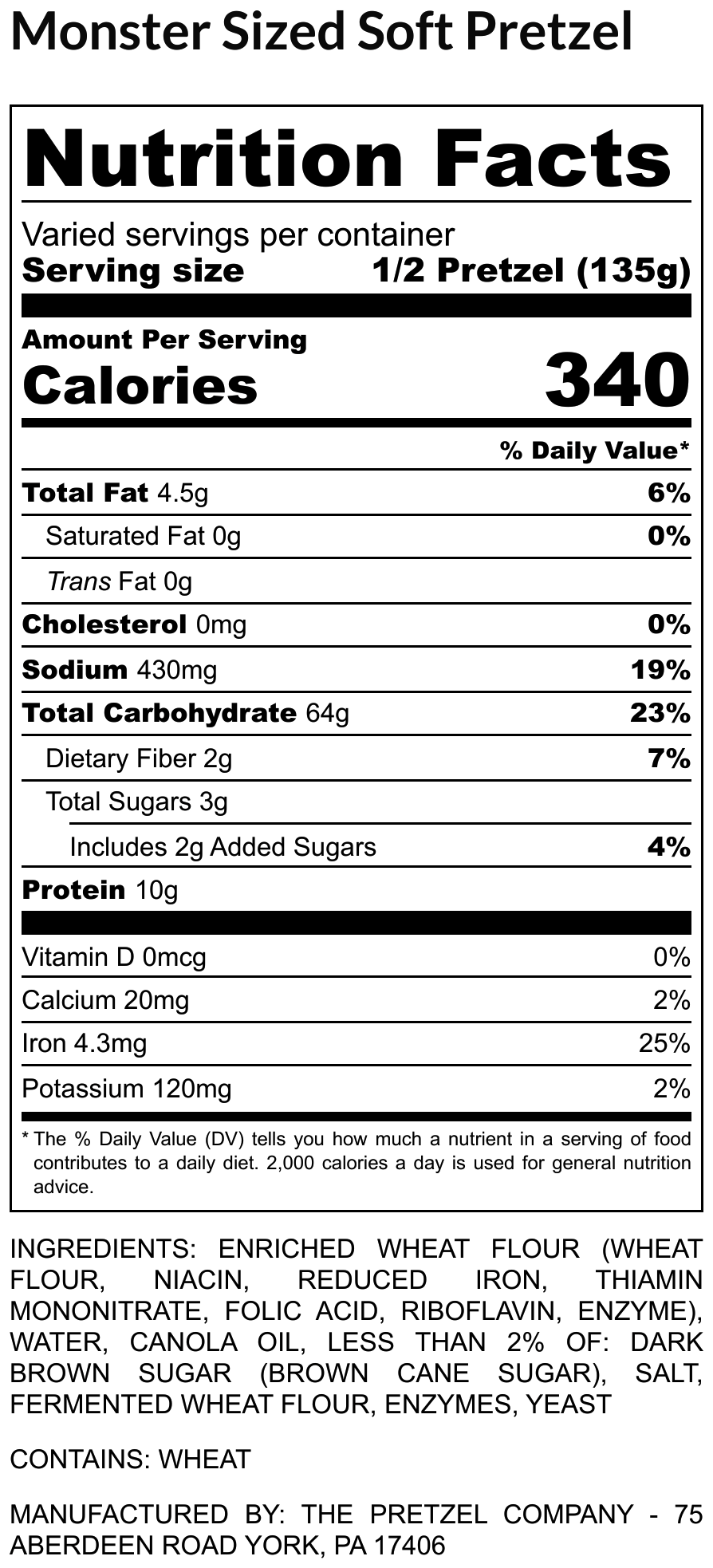Nutritional Information Image