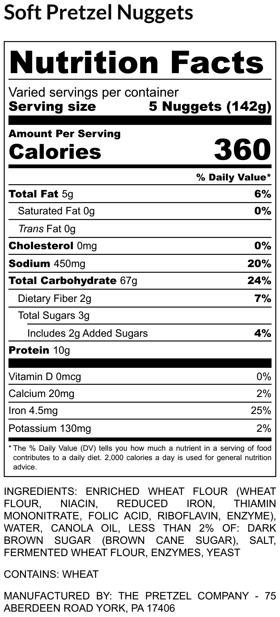 Nutritional Information Image