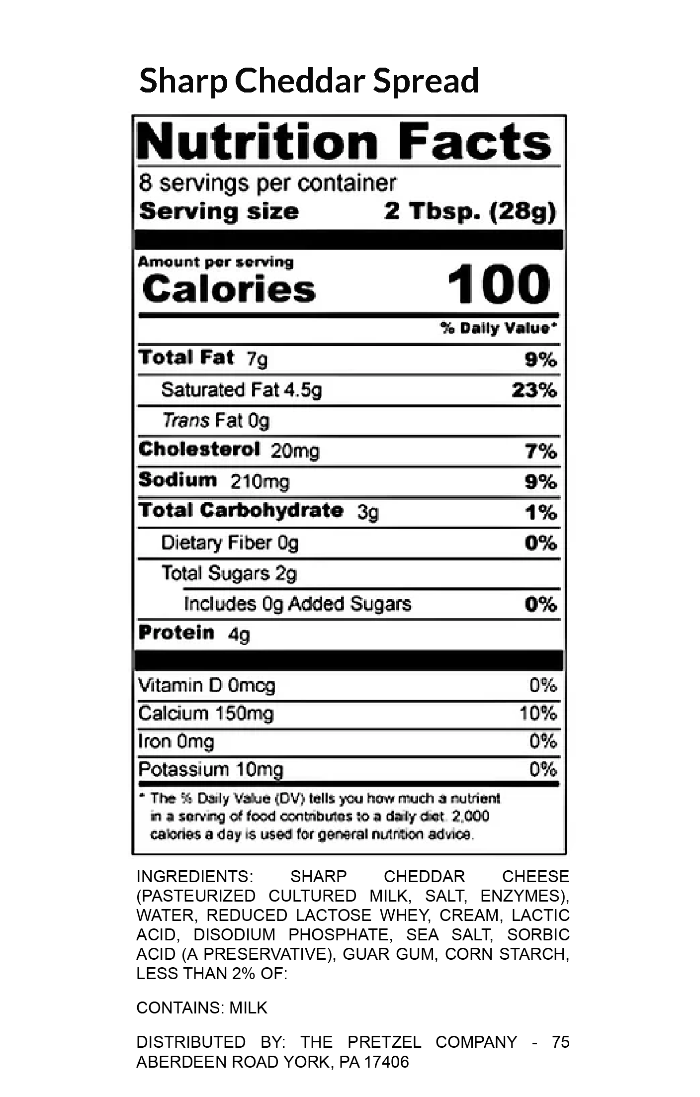 Nutritional Information Image